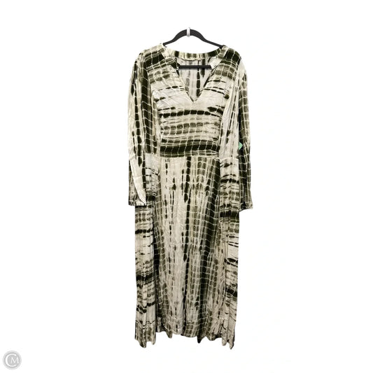 Dress Casual Maxi By Soft Surroundings In Green & White, Size: 3x