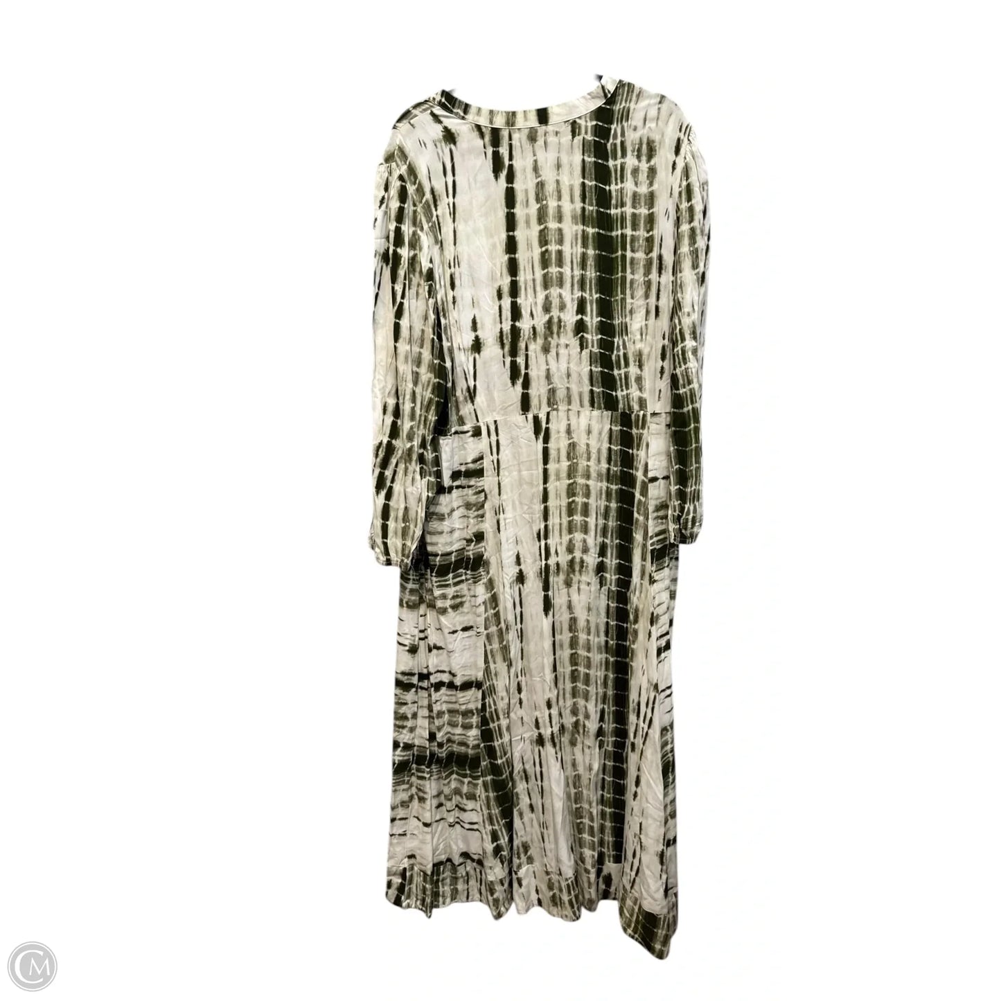 Dress Casual Maxi By Soft Surroundings In Green & White, Size: 3x