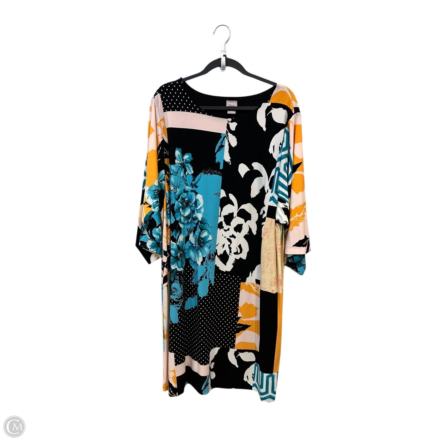 Dress Casual Midi By Chicos In Black, Size: 2x