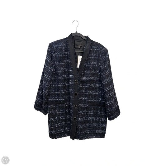 Blazer By Ann Taylor In Black & Blue, Size: 18