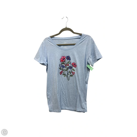 Top Short Sleeve By St Johns Bay In Blue, Size: M