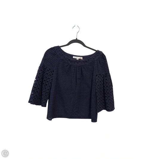 Top 3/4 Sleeve By Trina Turk In Navy, Size: Xs