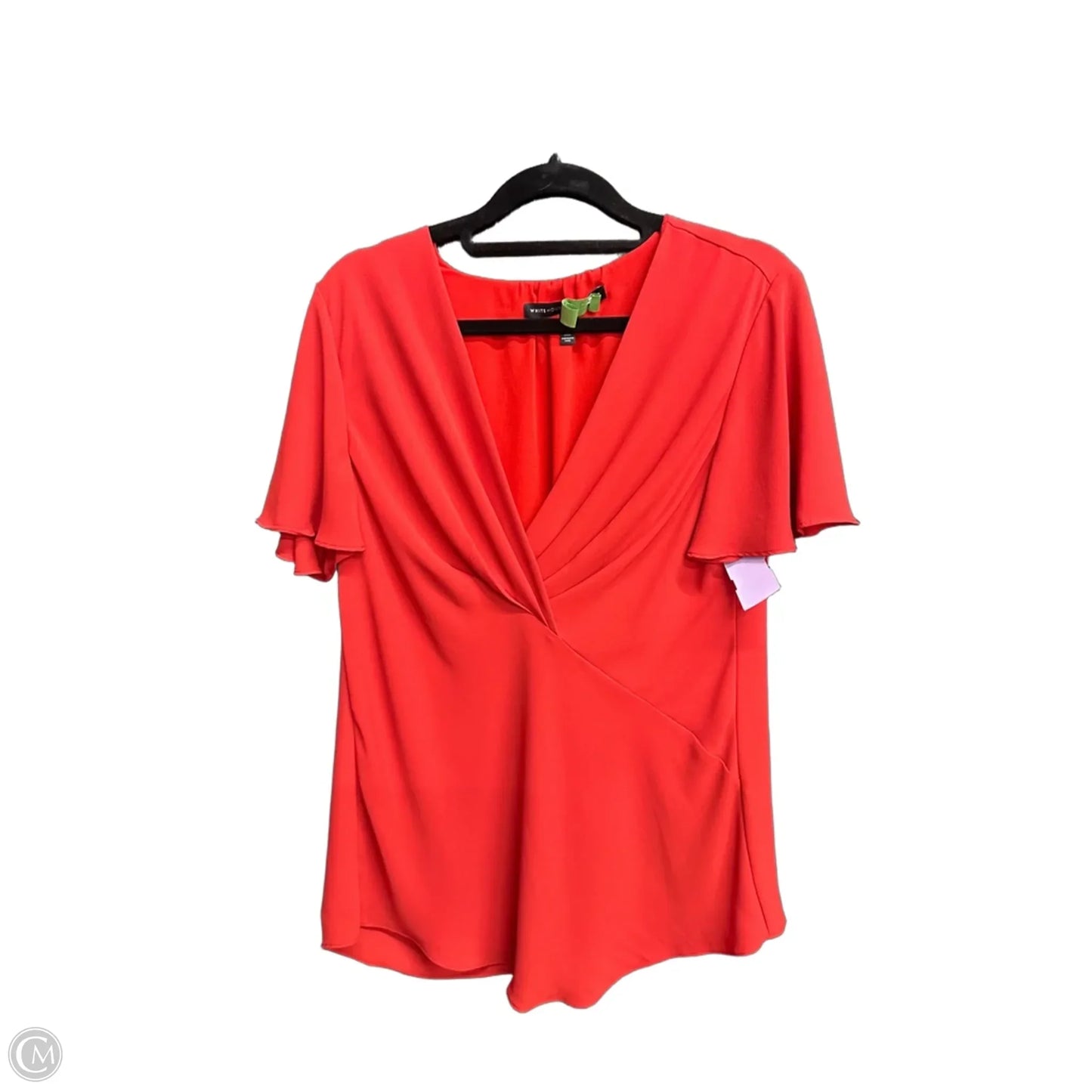 Top Short Sleeve By White House Black Market In Red, Size: S