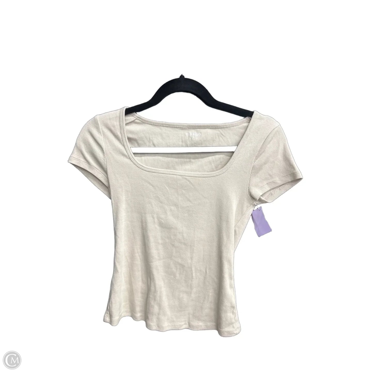 Top Short Sleeve By Old Navy In Cream, Size: Xs