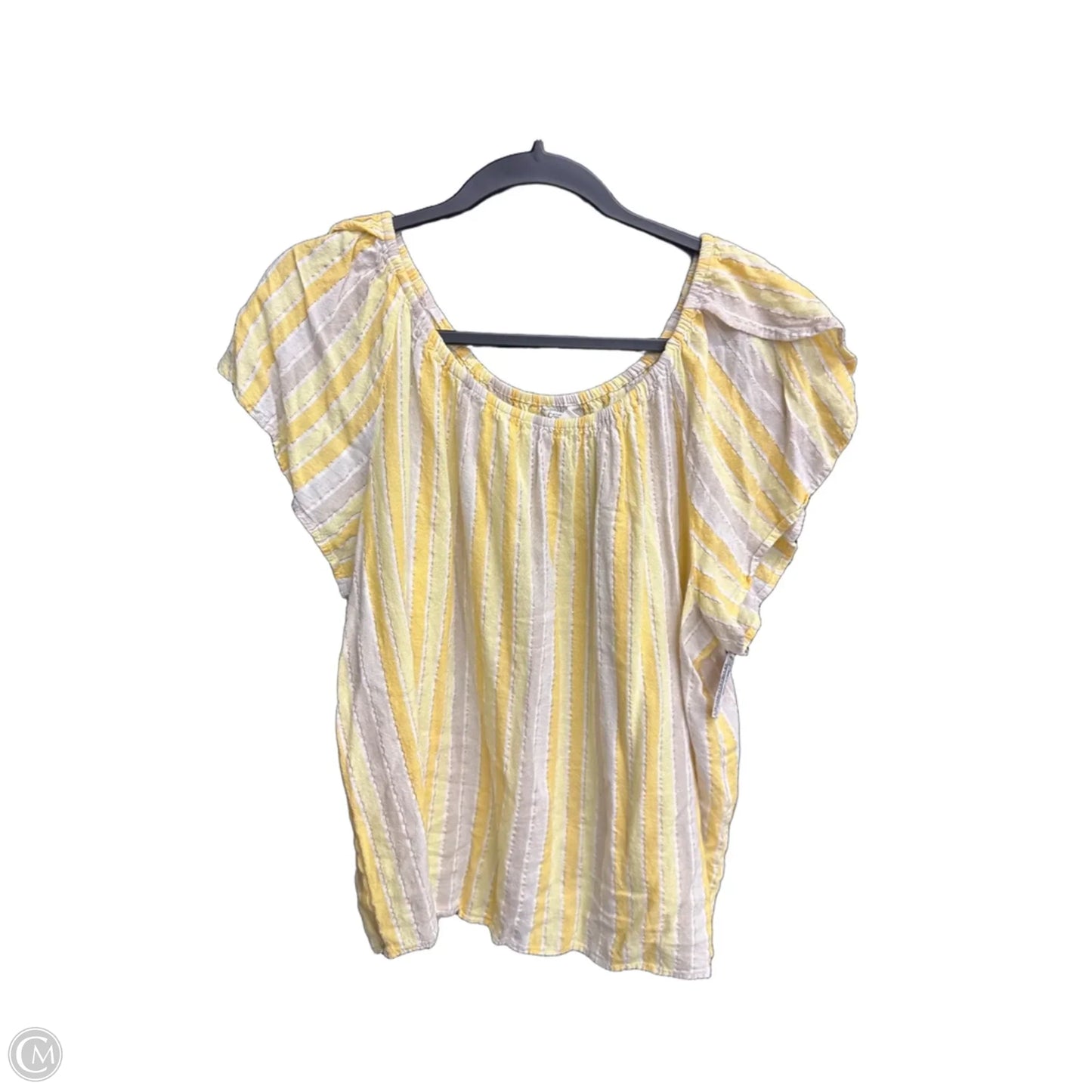 Top Sleeveless By Cato In Yellow, Size: Xl