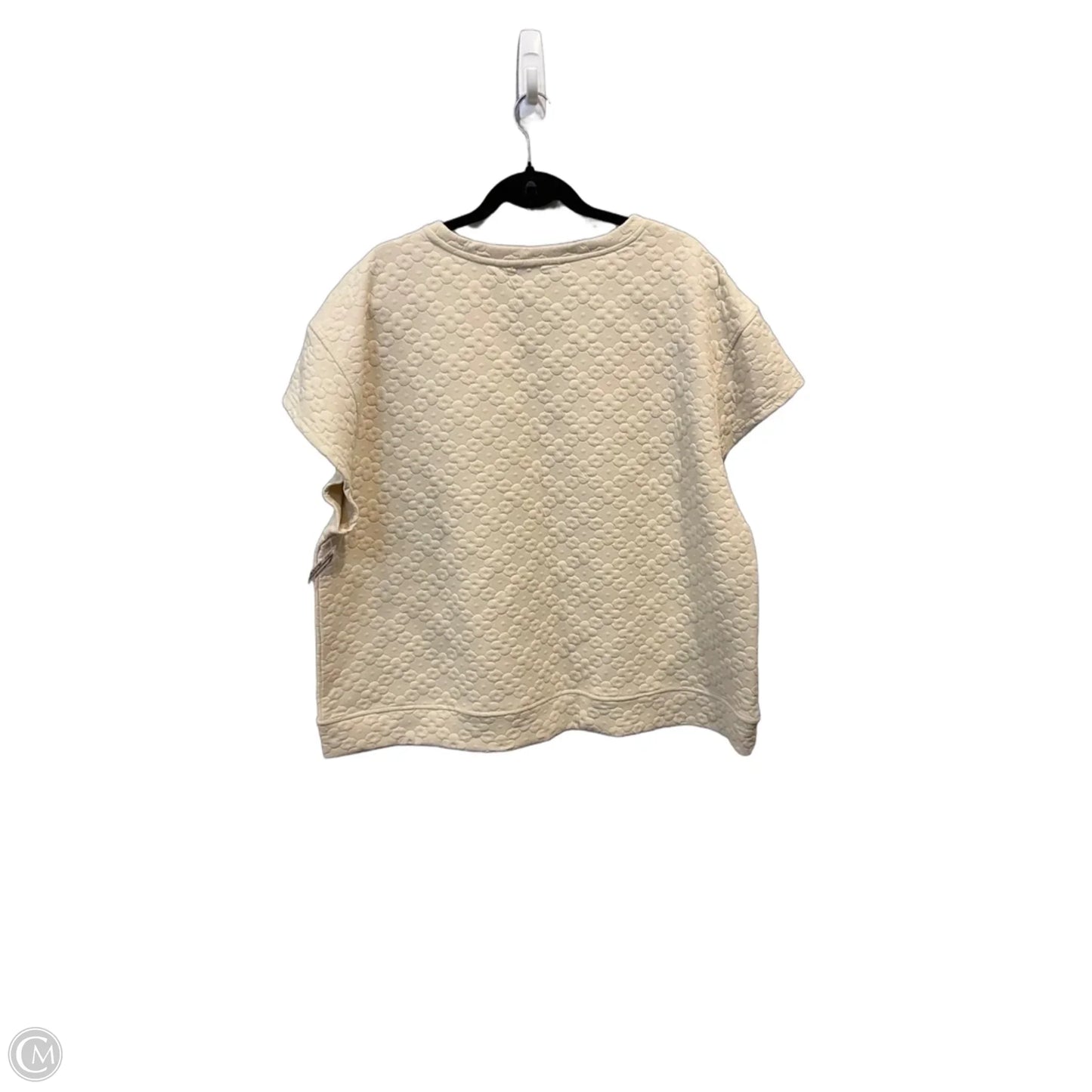 Top 2pc Short Sleeve By See And Be Seen In Cream, Size: L