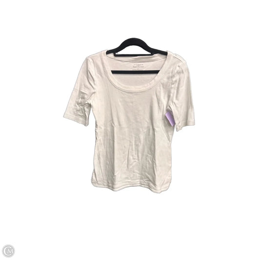 Top Short Sleeve By Talbots In White, Size: Xs
