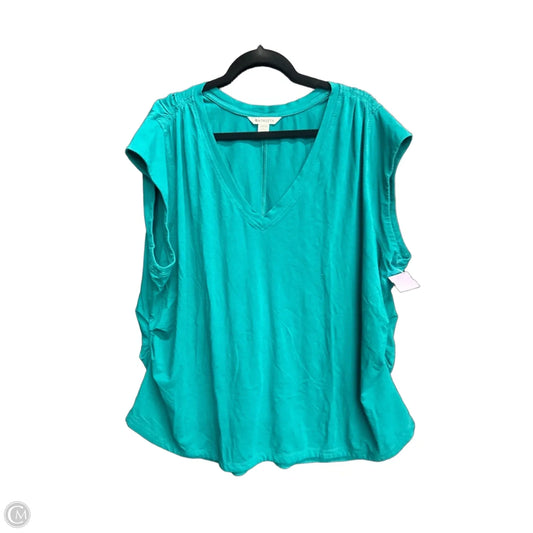 Athletic Top Short Sleeve By Athleta In Green, Size: 3x
