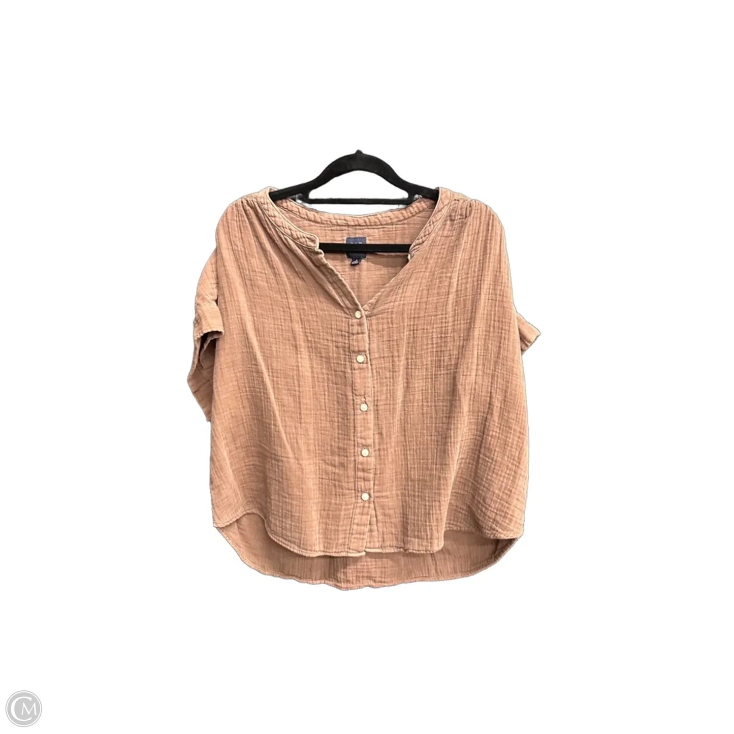 Top 2pc Short Sleeve By Gap In Brown, Size: S