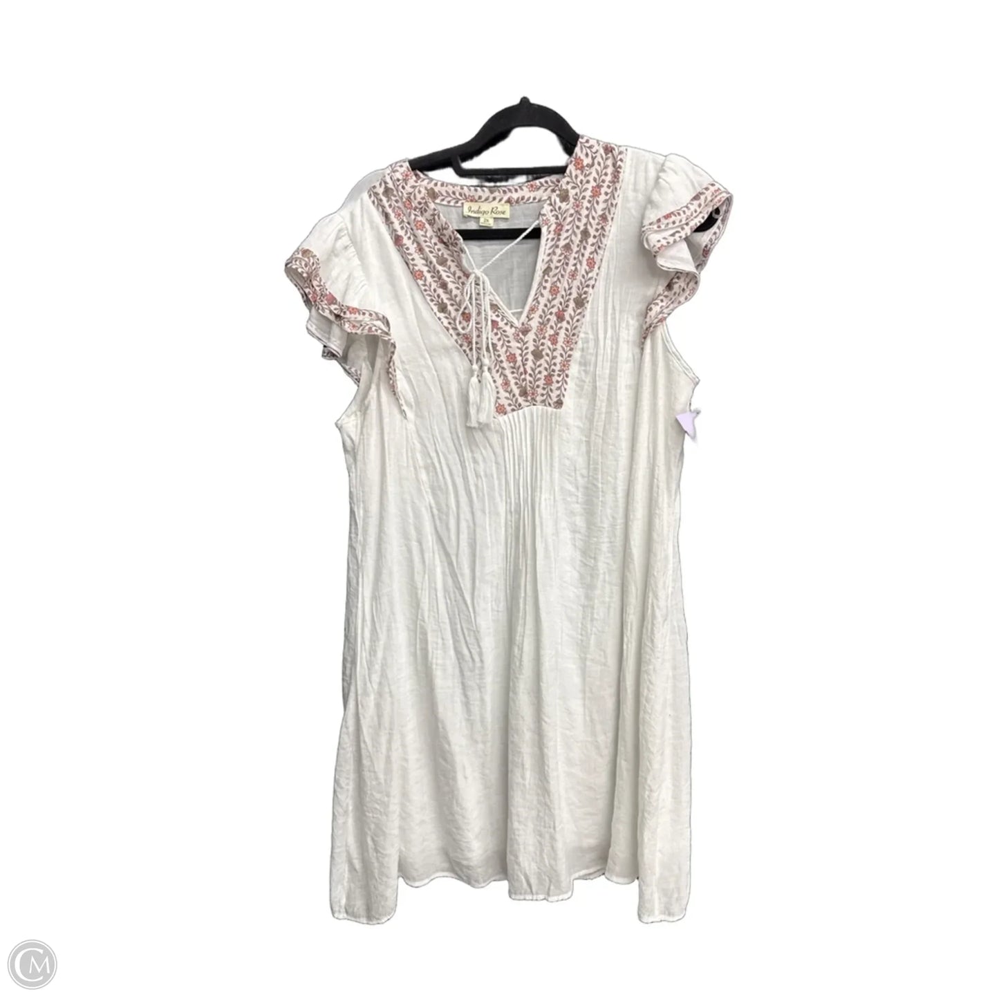 Dress Casual Midi By Indigo Rose In White, Size: 2x