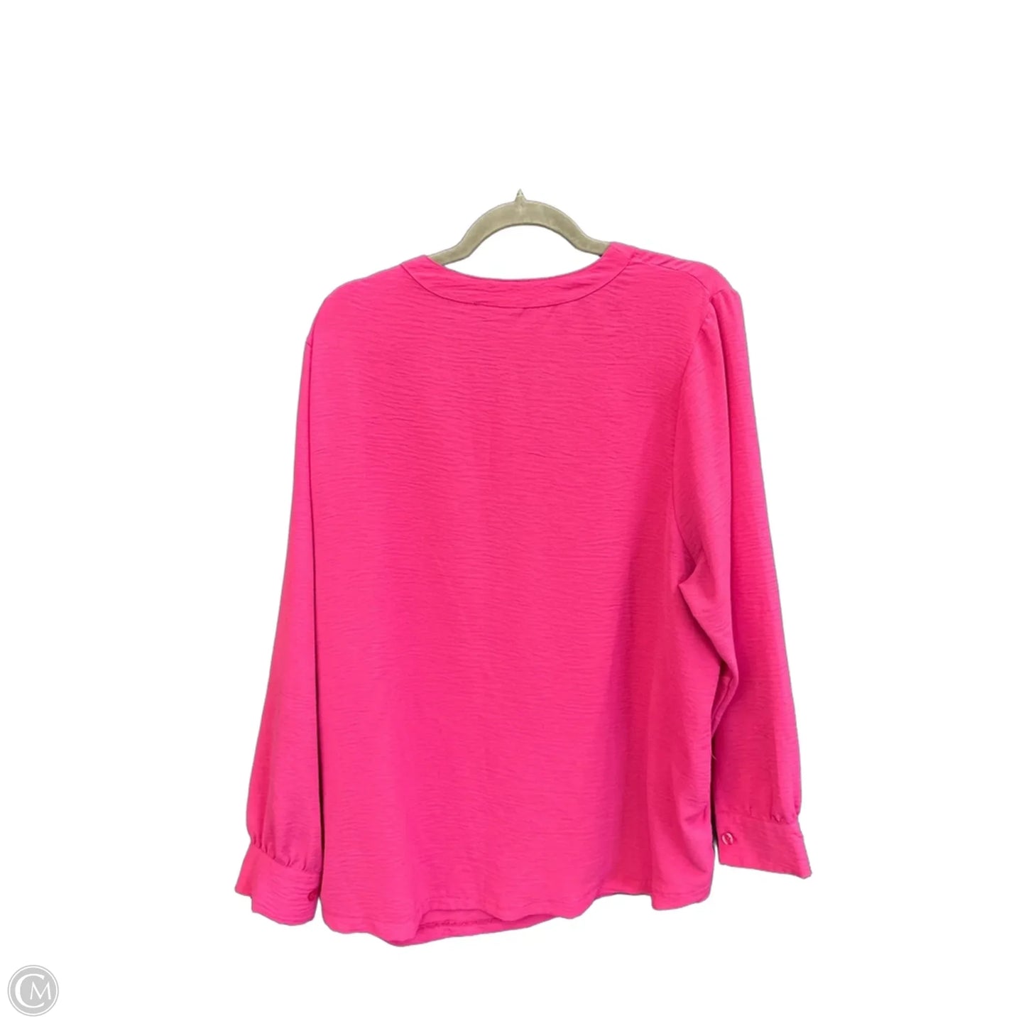 Top Long Sleeve By Jolie & Joy In Pink, Size: 2x