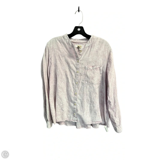 Top Long Sleeve By Anthropologie In Purple, Size: S
