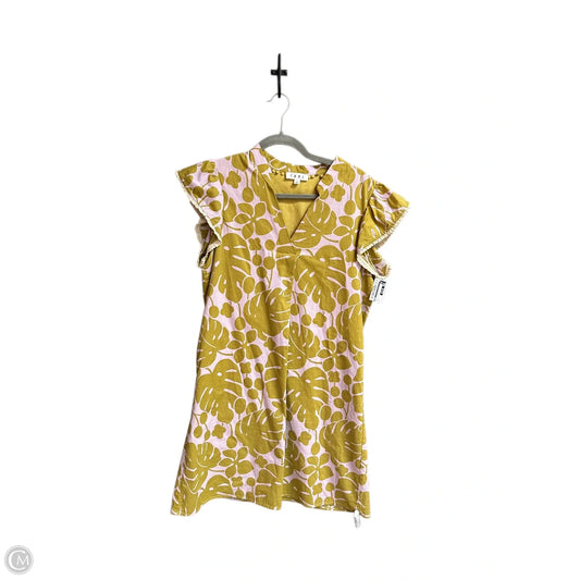 Dress Casual Midi By Thml In Pink & Yellow, Size: L