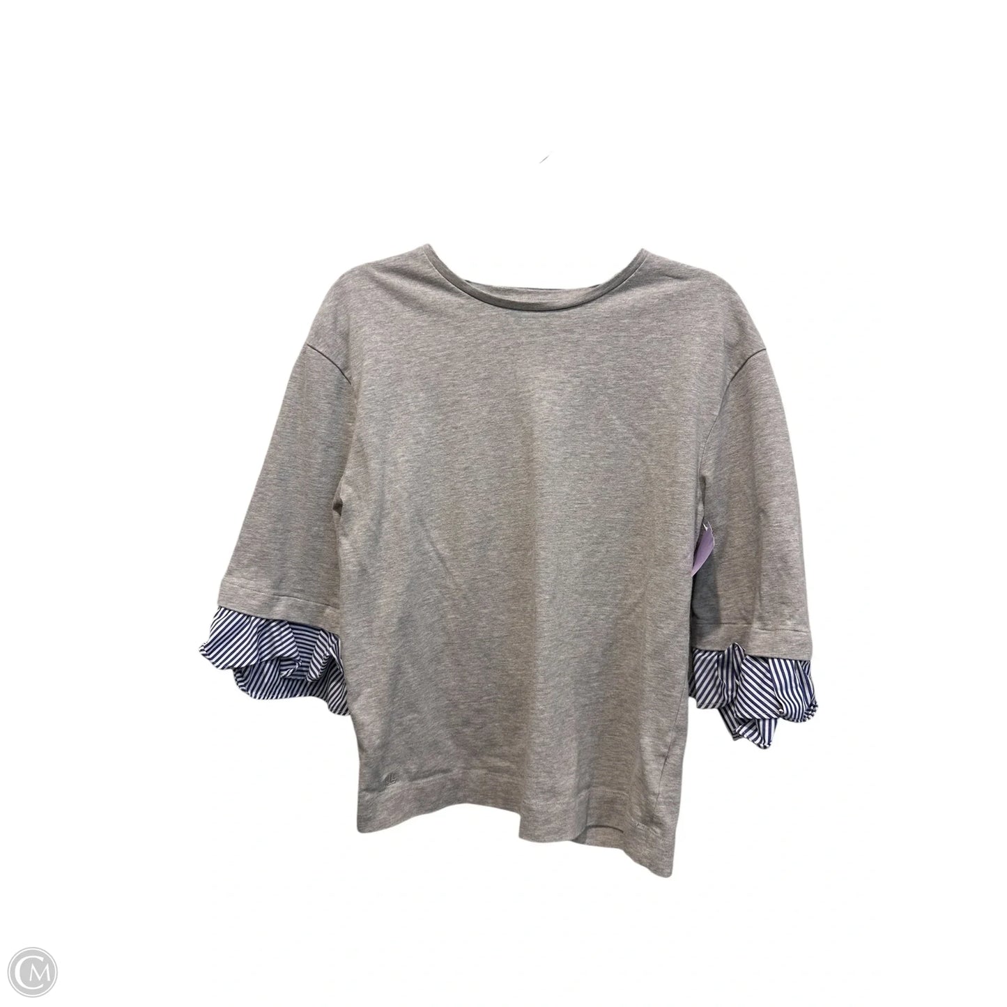 Top 3/4 Sleeve By Lauren By Ralph Lauren In Grey, Size: S