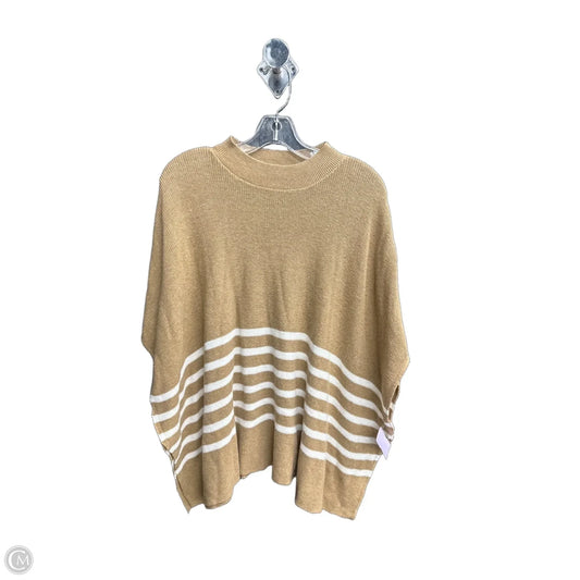 Sweater Short Sleeve By J. Crew In Brown & Cream, Size: S