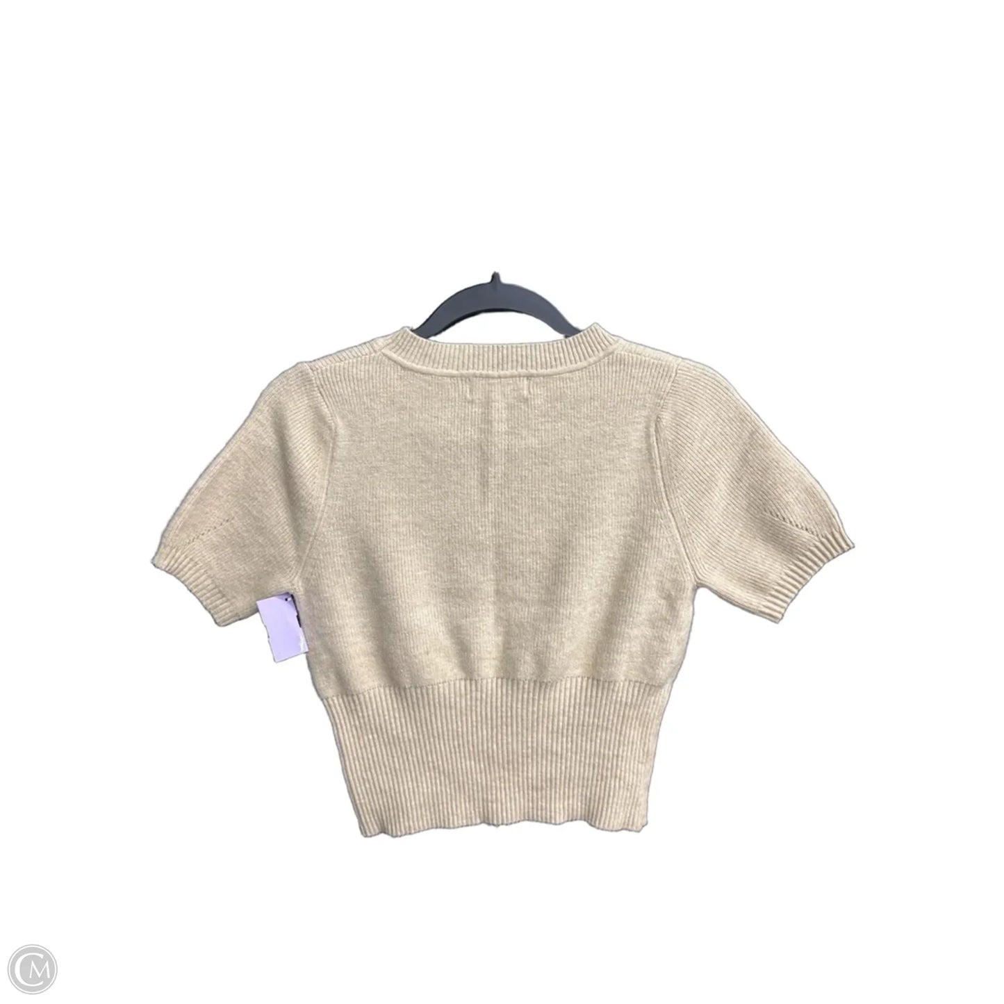 Sweater Short Sleeve By Clothes Mentor In Beige, Size: Xs