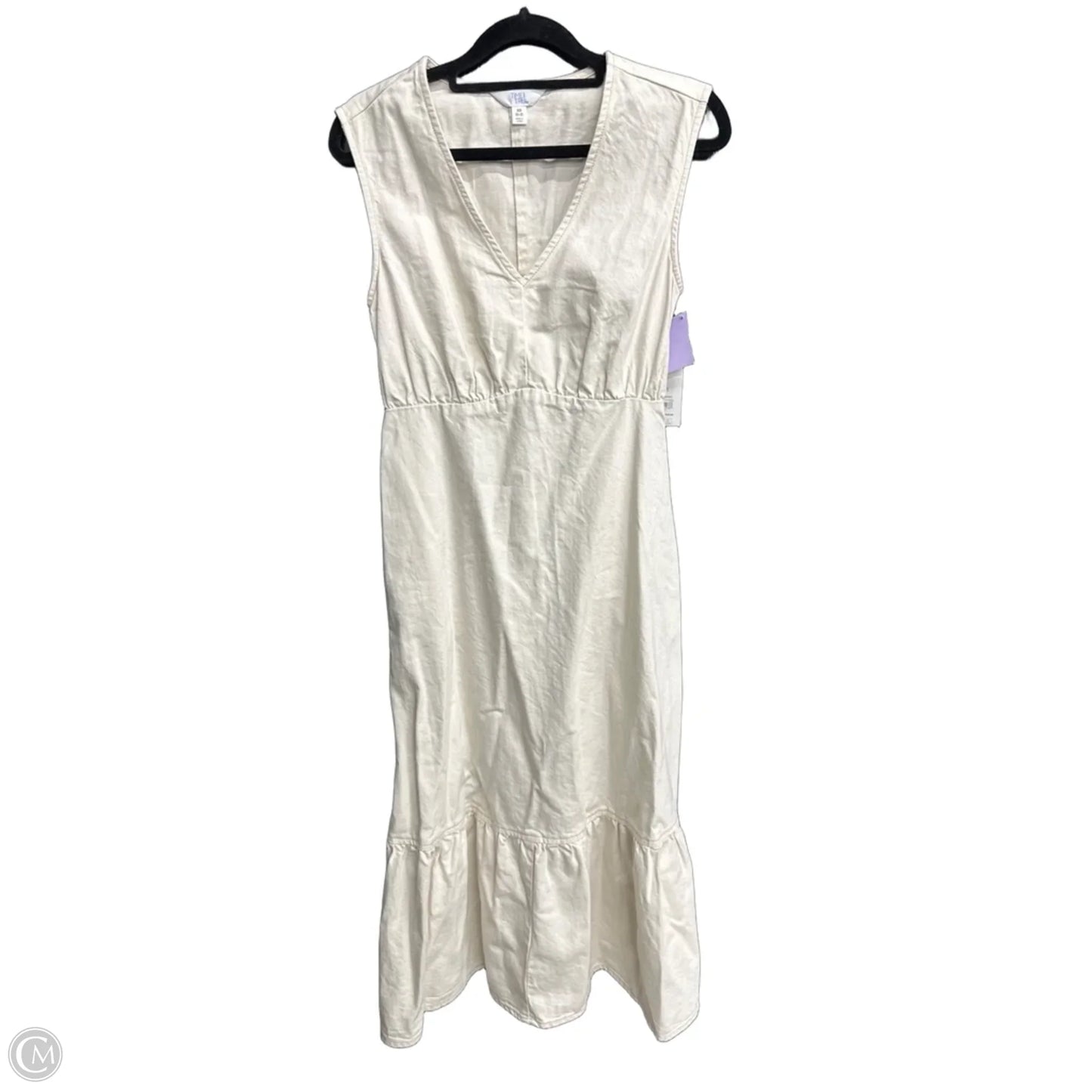 Dress Casual Maxi By Time And Tru In Cream, Size: Xs