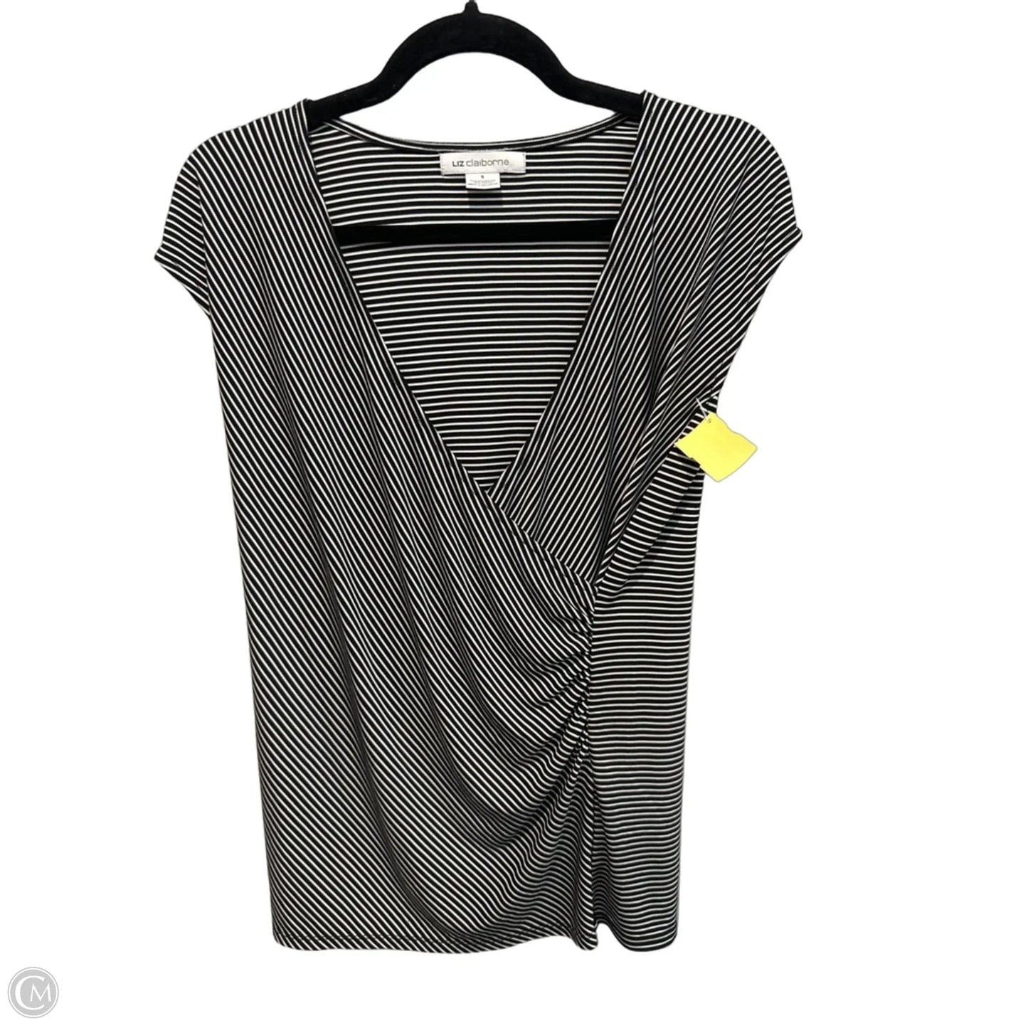 Top Short Sleeve By Liz Claiborne In Striped Pattern, Size: S