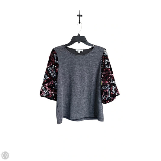 Top 3/4 Sleeve By Thml In Black & Grey, Size: M