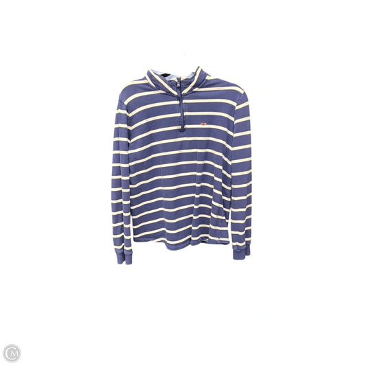 Sweatshirt Collar By Vineyard Vines In Striped Pattern, Size: L