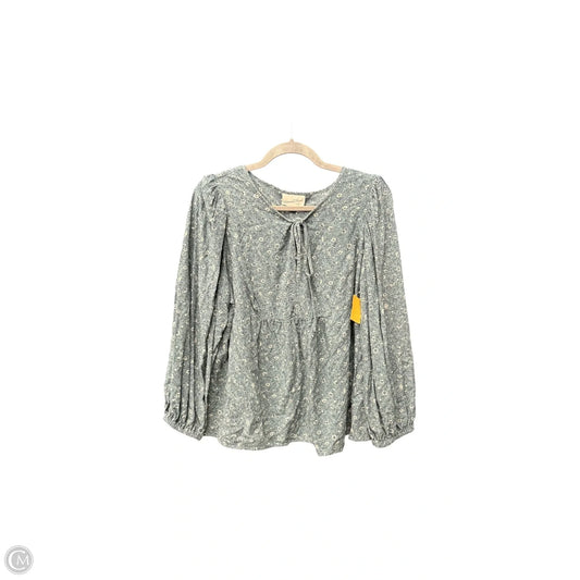 Top Long Sleeve By Universal Thread In Floral Print, Size: Xl