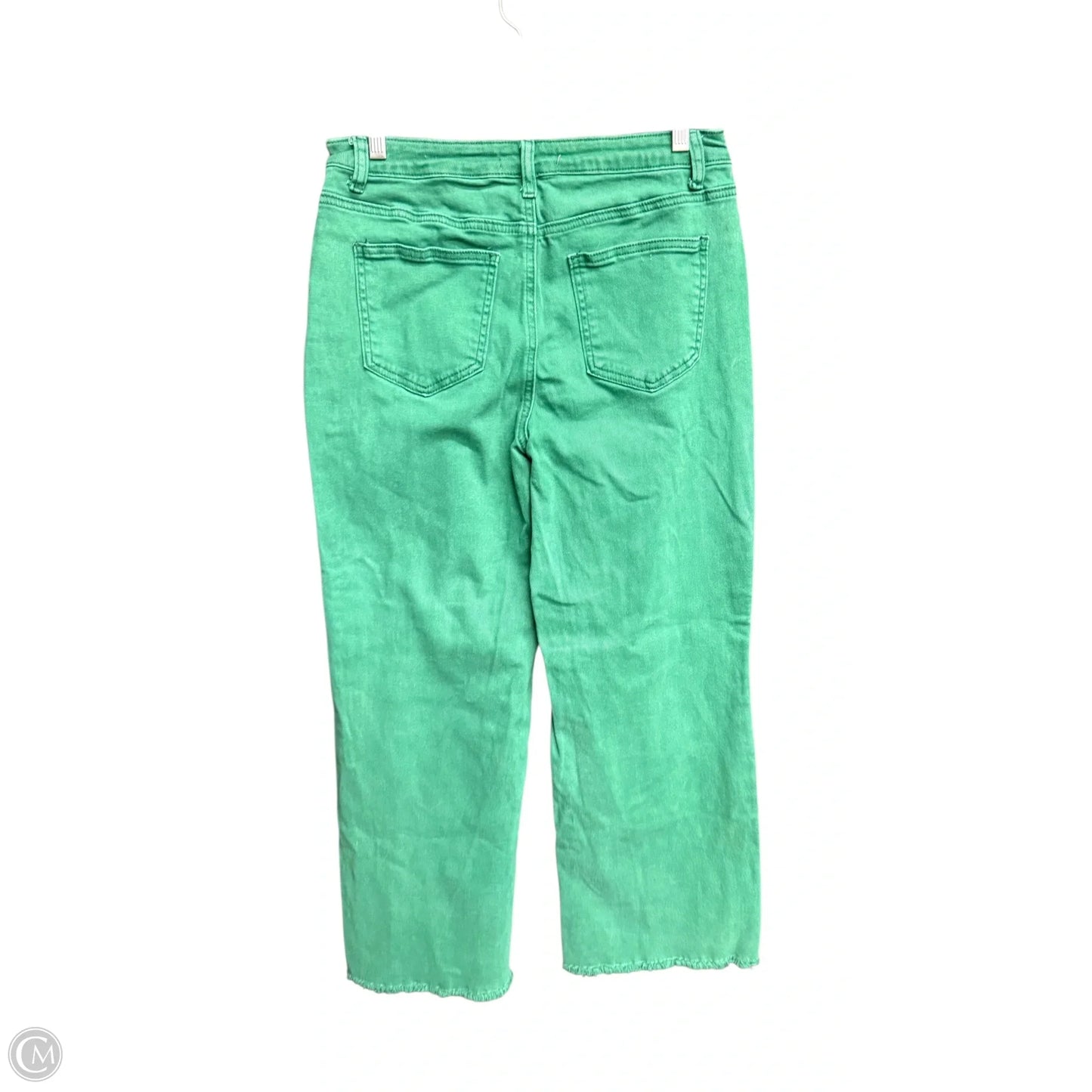 Jeans Straight By Zenana In Green Denim, Size: 8