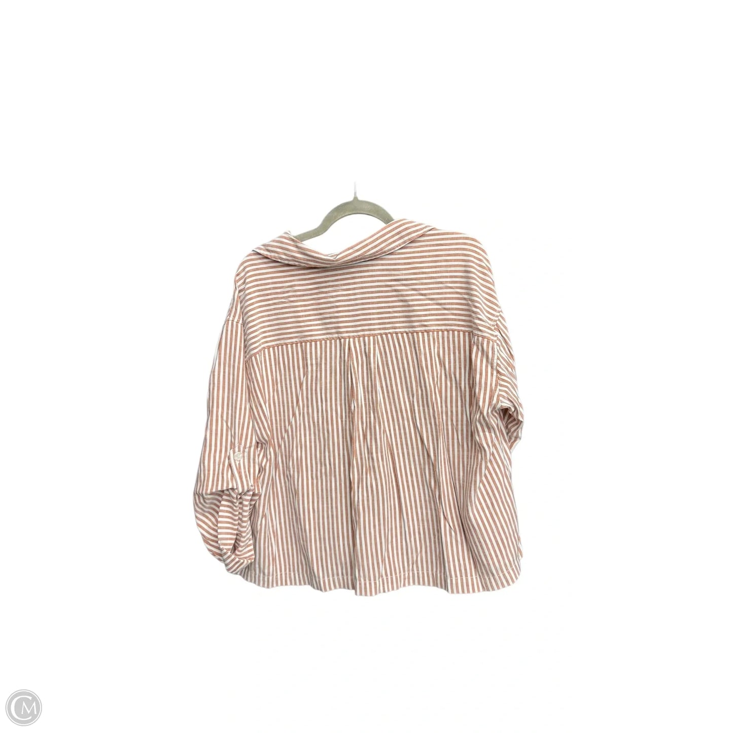 Top 3/4 Sleeve By Max Studio In Striped Pattern, Size: L