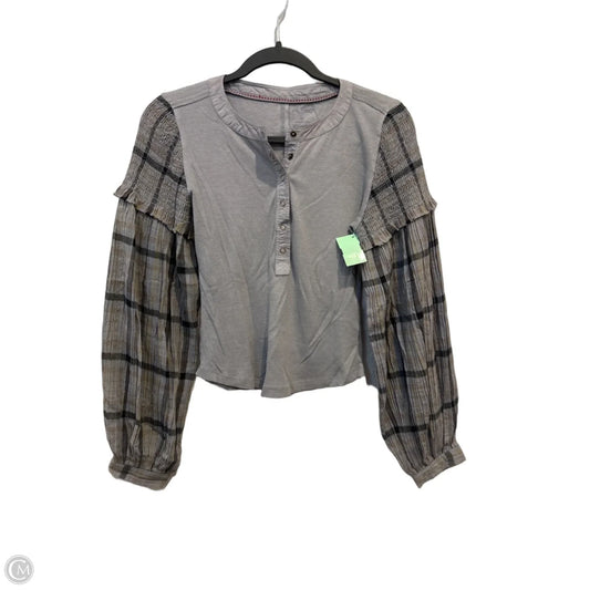 Top Long Sleeve By Pilcro In Grey, Size: Xs