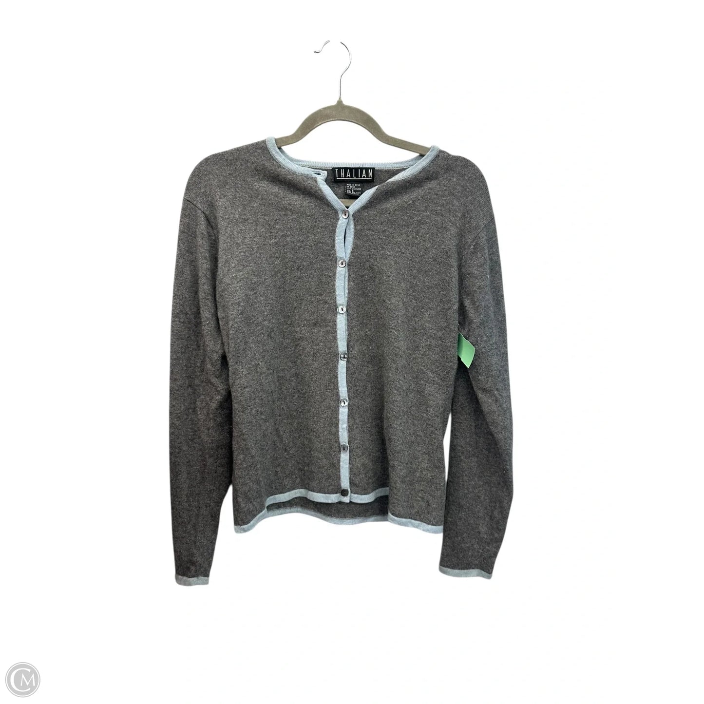 Sweater Cardigan Cashmere By Clothes Mentor In Grey, Size: S