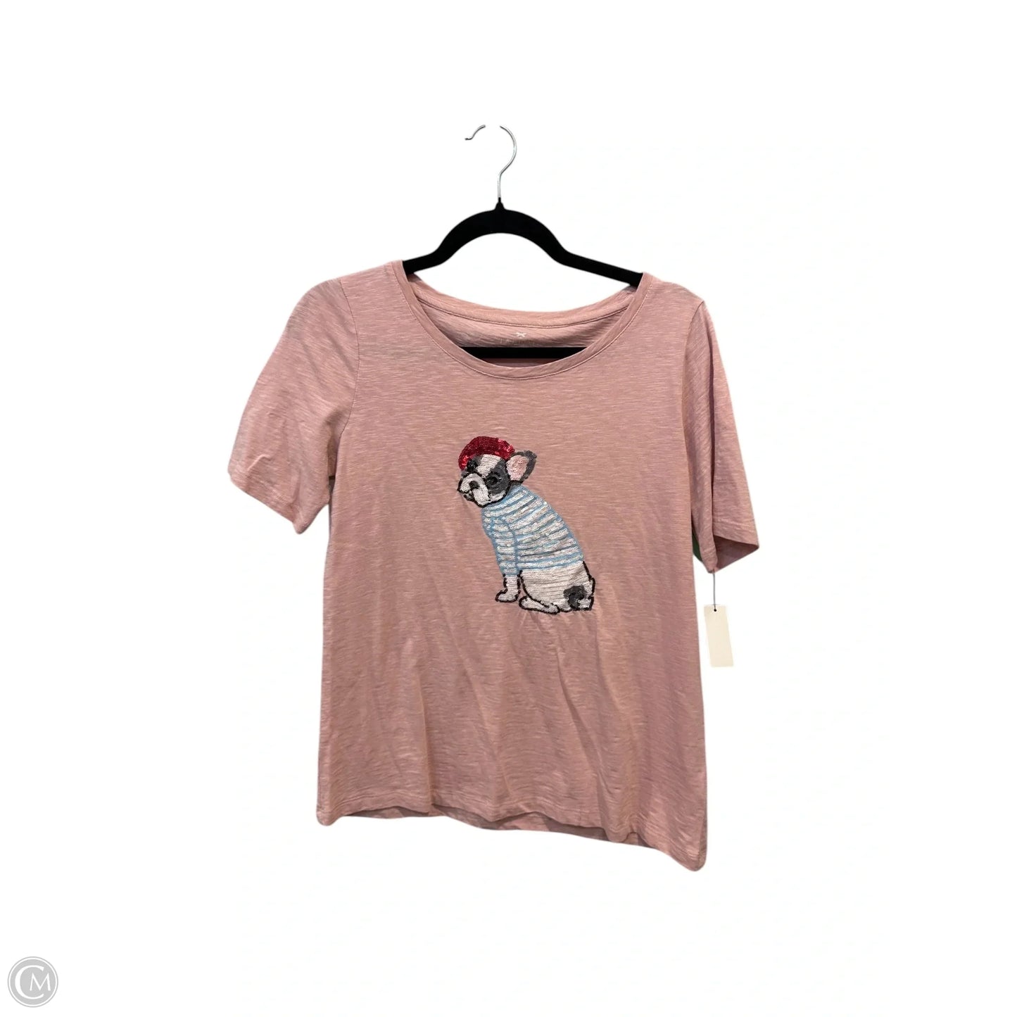 Top Short Sleeve Basic By Talbots In Mauve, Size: Sp