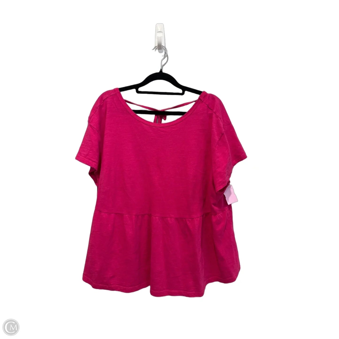 Top Short Sleeve Basic By Time And Tru In Pink, Size: Xl