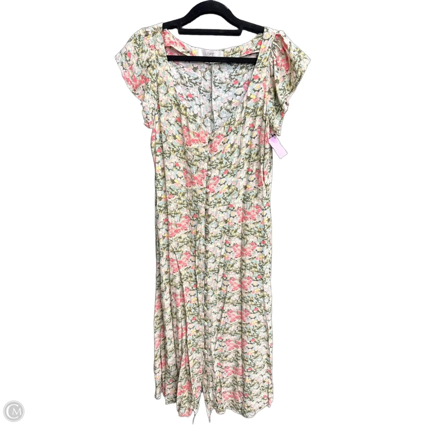 Dress Casual Midi By Loft In Floral Print, Size: S