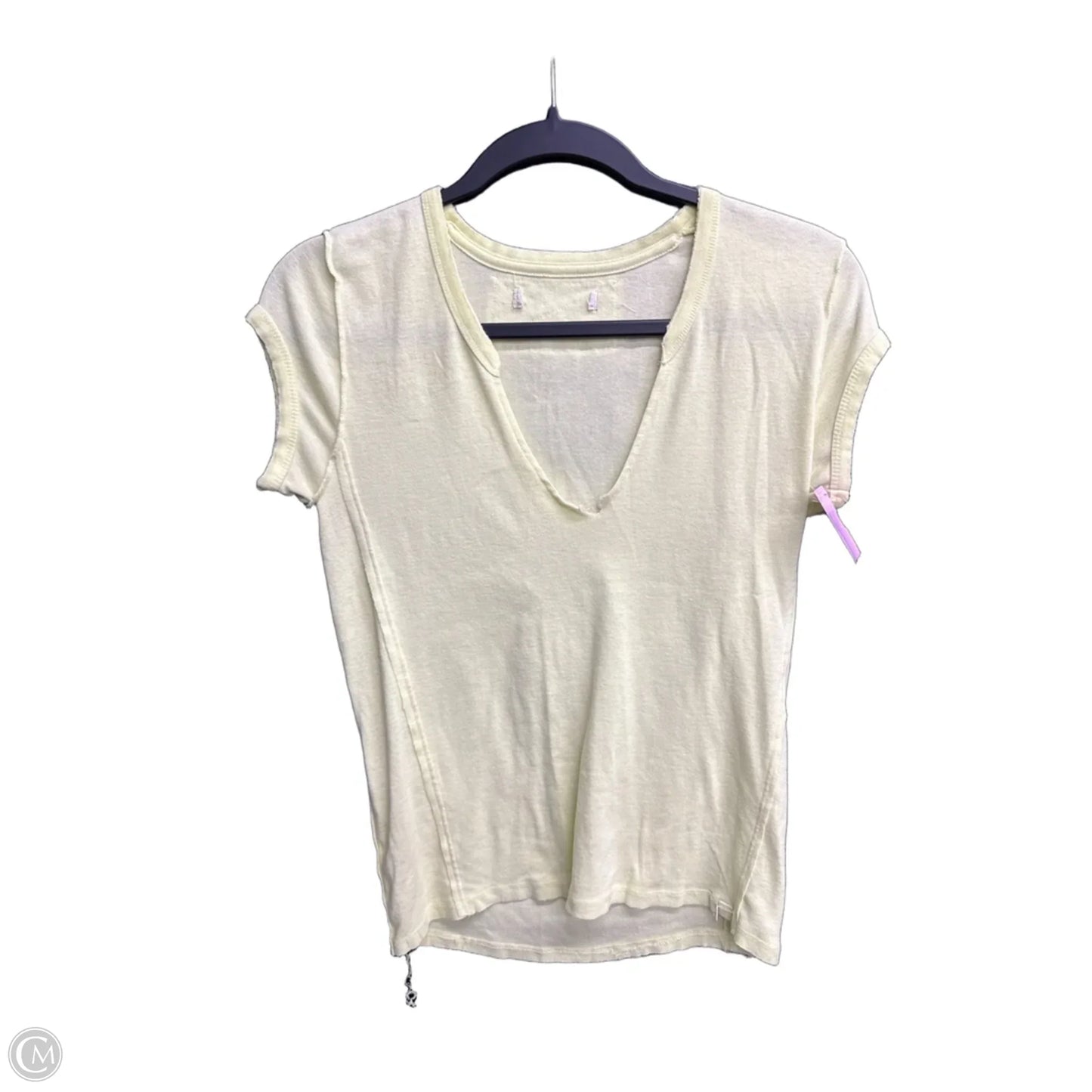 Top Short Sleeve Basic By Free People In Yellow, Size: S