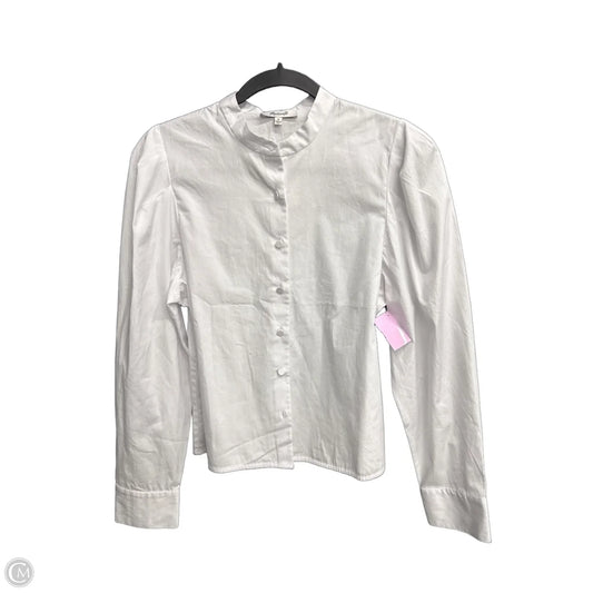 Top Long Sleeve By Madewell In White, Size: M