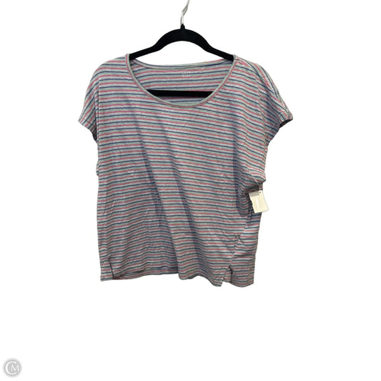 Top Short Sleeve Basic By Love In Striped Pattern, Size: M