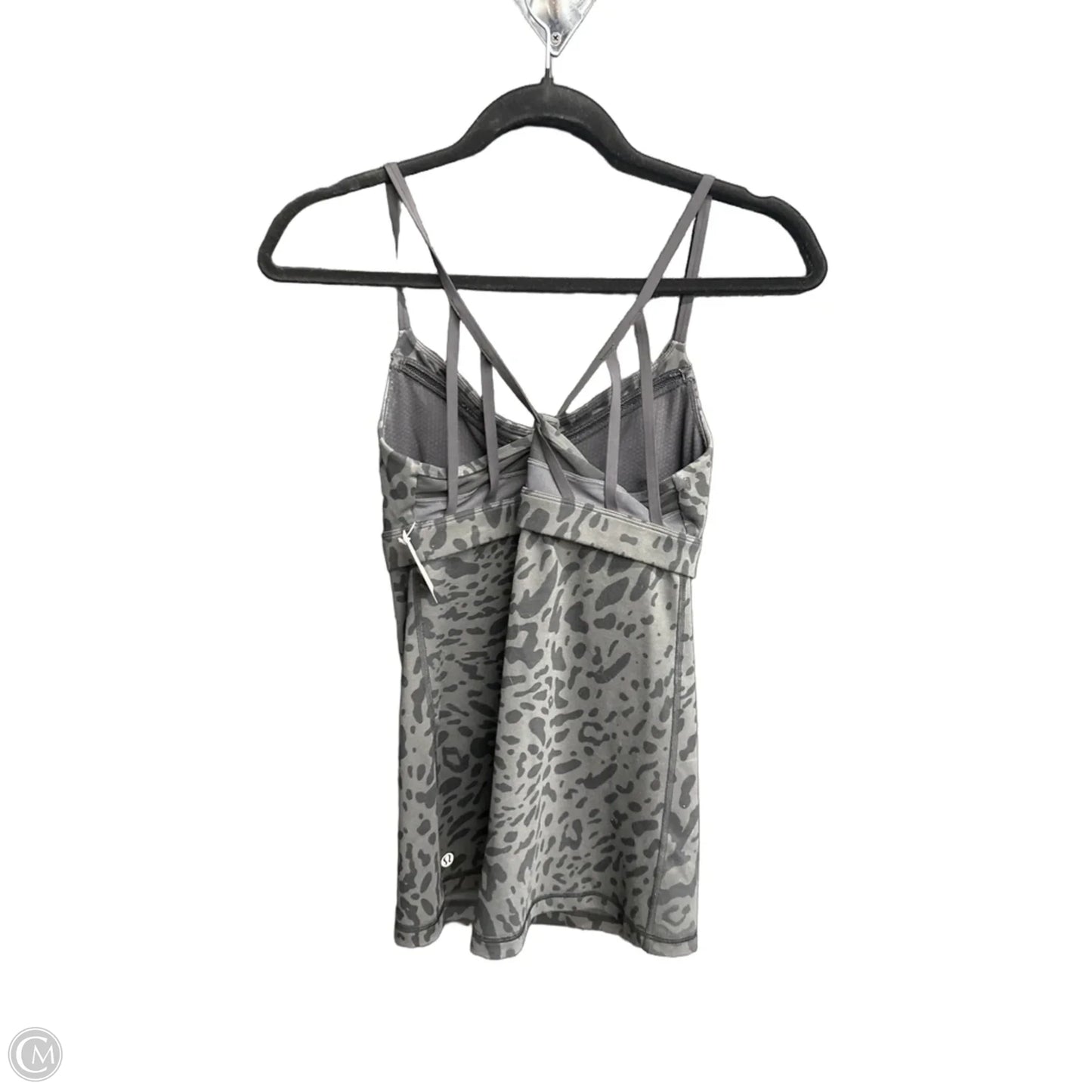 Athletic Tank Top By Lululemon In Black & Grey, Size: S