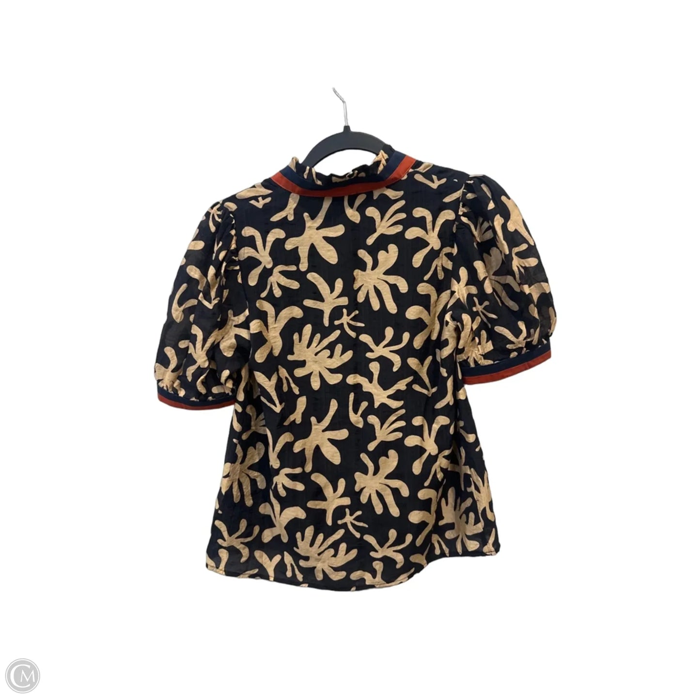 Top Short Sleeve By Thml In Black & Tan, Size: Xs