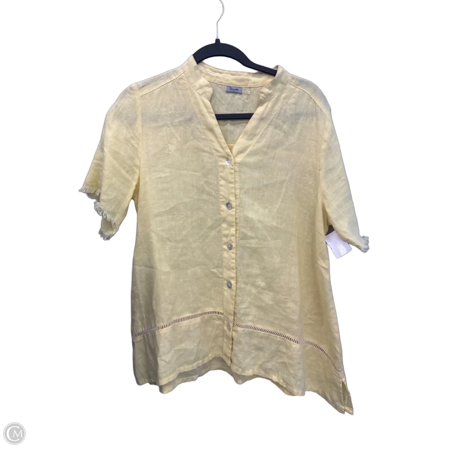 Top Short Sleeve By Sympli In Yellow, Size: S