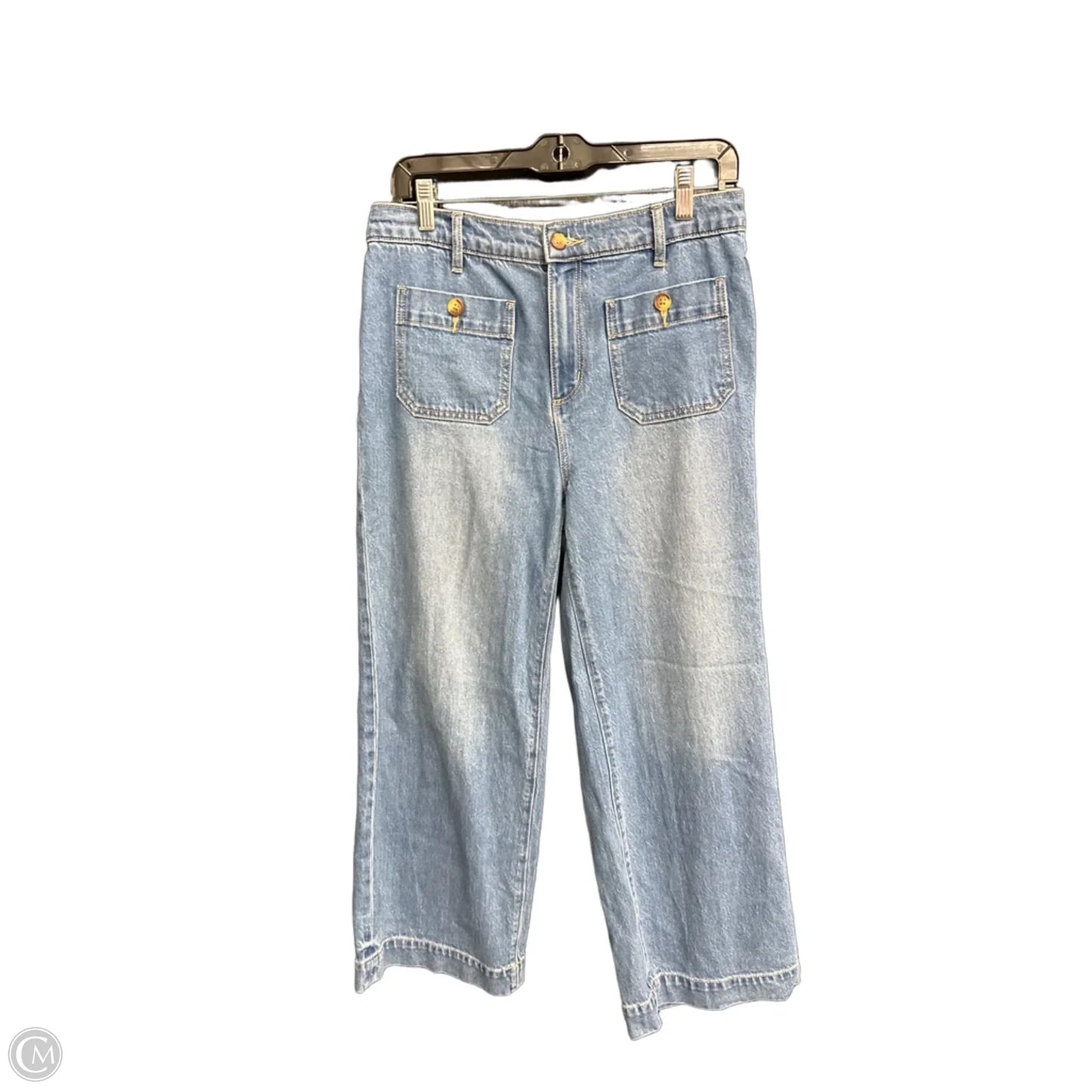 Jeans Wide Leg By Loft In Blue Denim, Size: 4