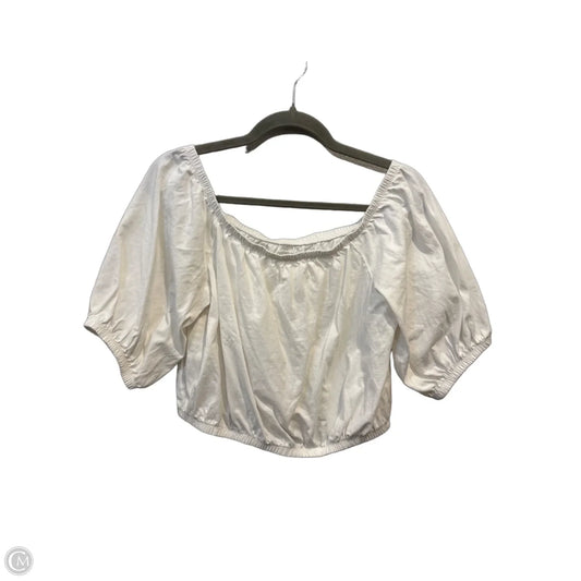 Top Short Sleeve By Old Navy In White, Size: M