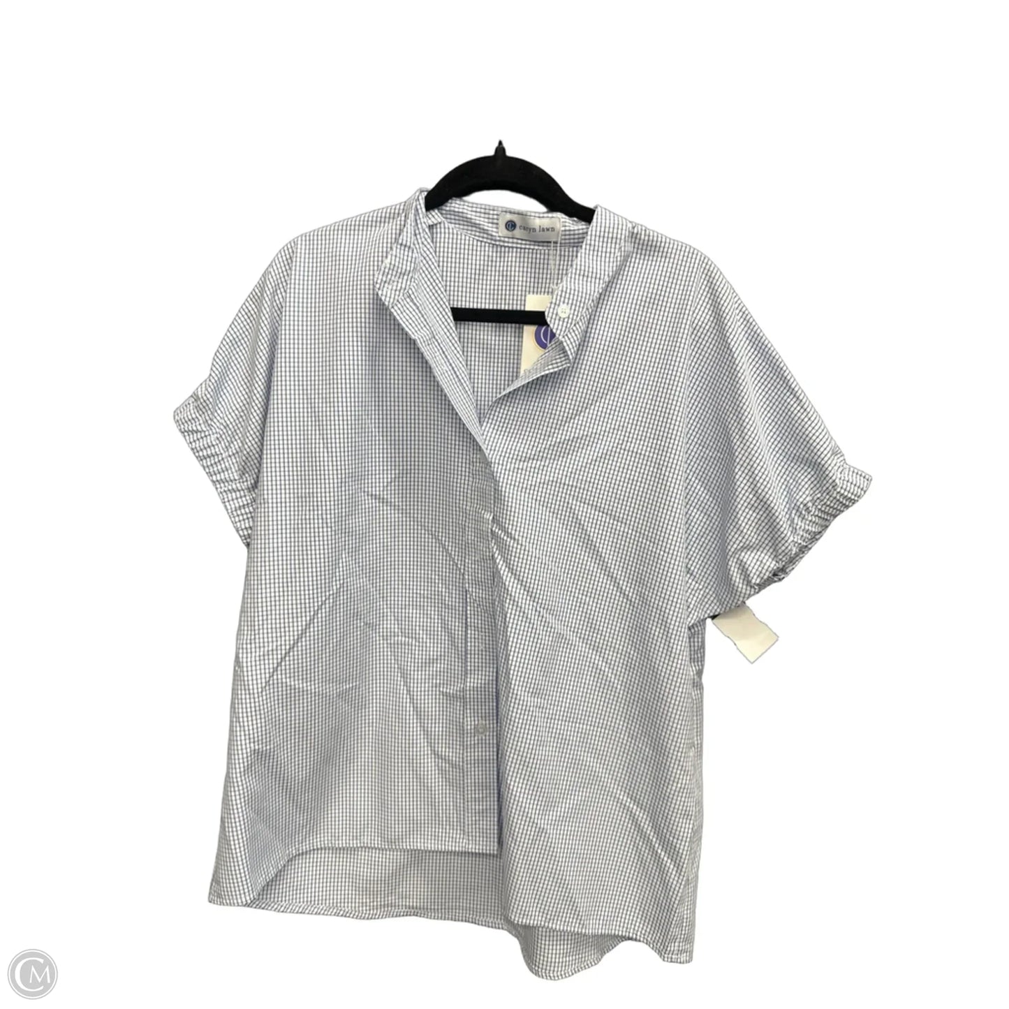 Top Short Sleeve By Clothes Mentor In Plaid Pattern, Size: Osfm