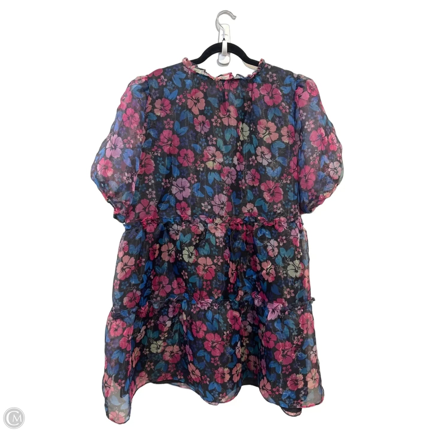 Dress Casual Short By Sugar Lips In Floral Print, Size: 2x