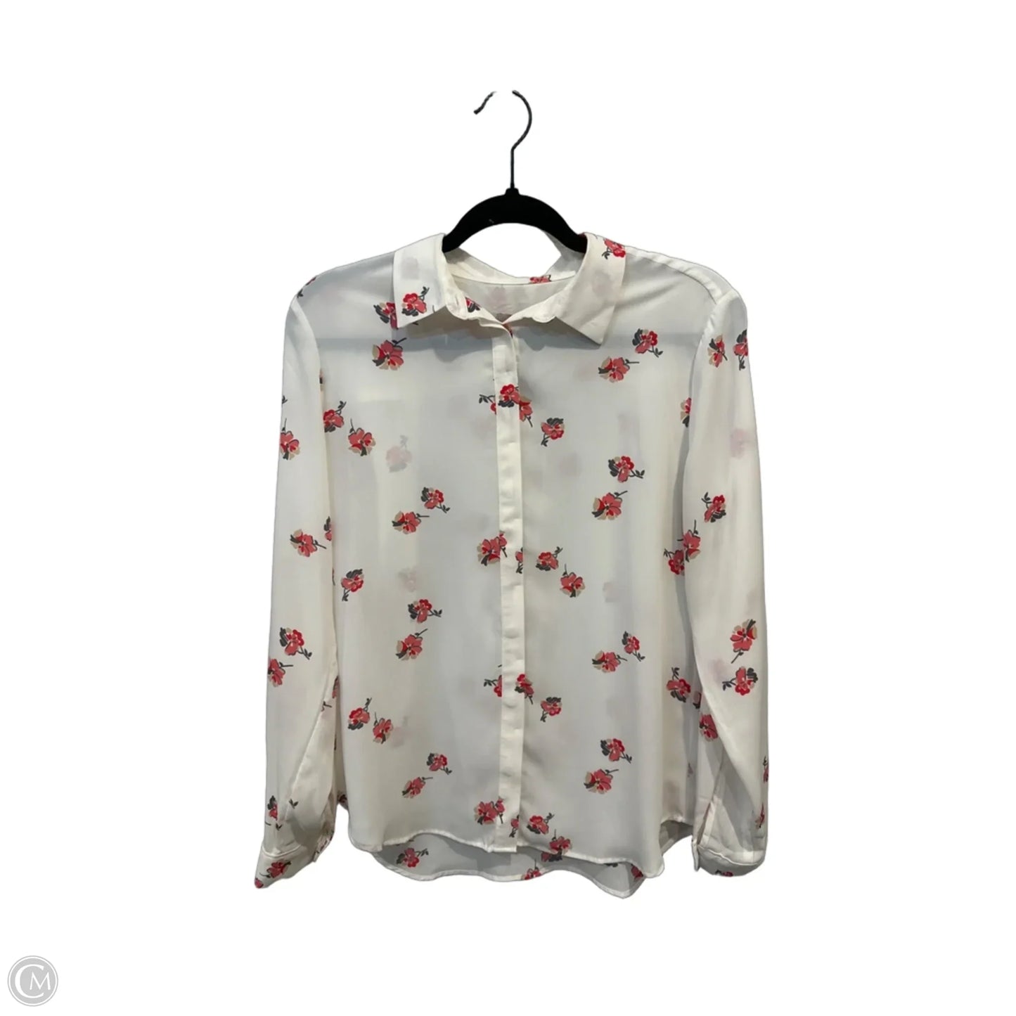 Top Long Sleeve By Loft In Floral Print, Size: S