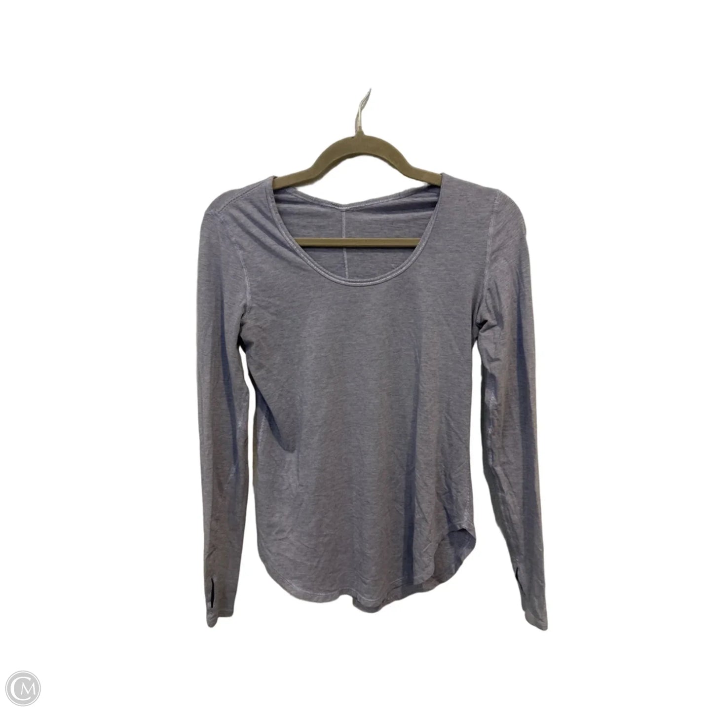 Athletic Top Long Sleeve Crewneck By Lululemon In Striped Pattern, Size: Xs