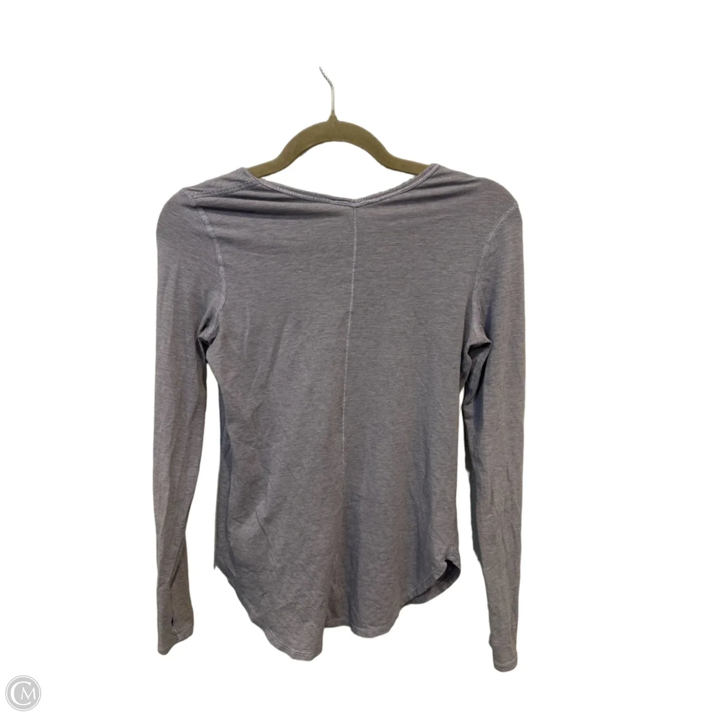 Athletic Top Long Sleeve Crewneck By Lululemon In Striped Pattern, Size: Xs