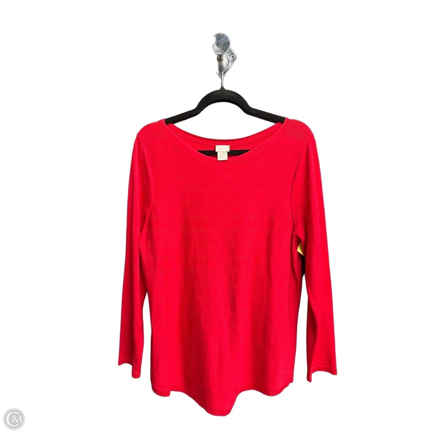 Top Long Sleeve By Chicos In Red, Size: L
