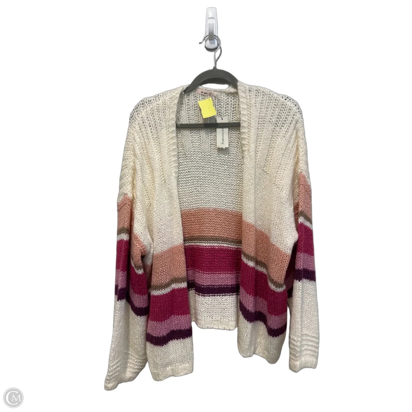 Sweater Cardigan By Mi Ami In Striped Pattern, Size: L