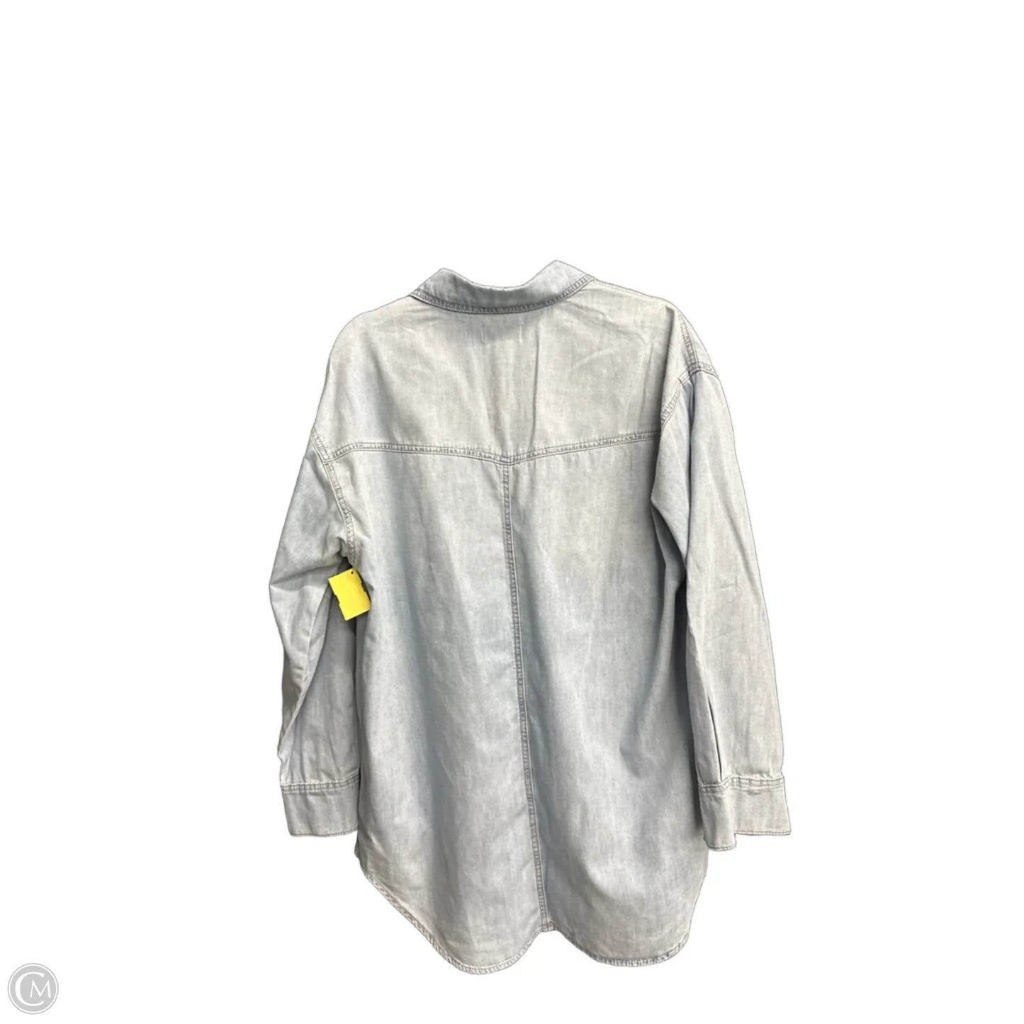 Top Long Sleeve By Sofia In Blue Denim, Size: M