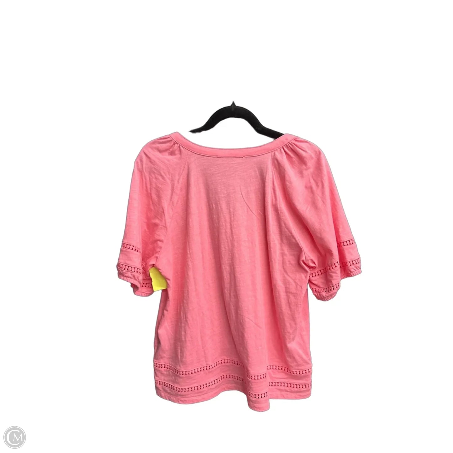 Top Short Sleeve By Tommy Hilfiger In Pink, Size: L