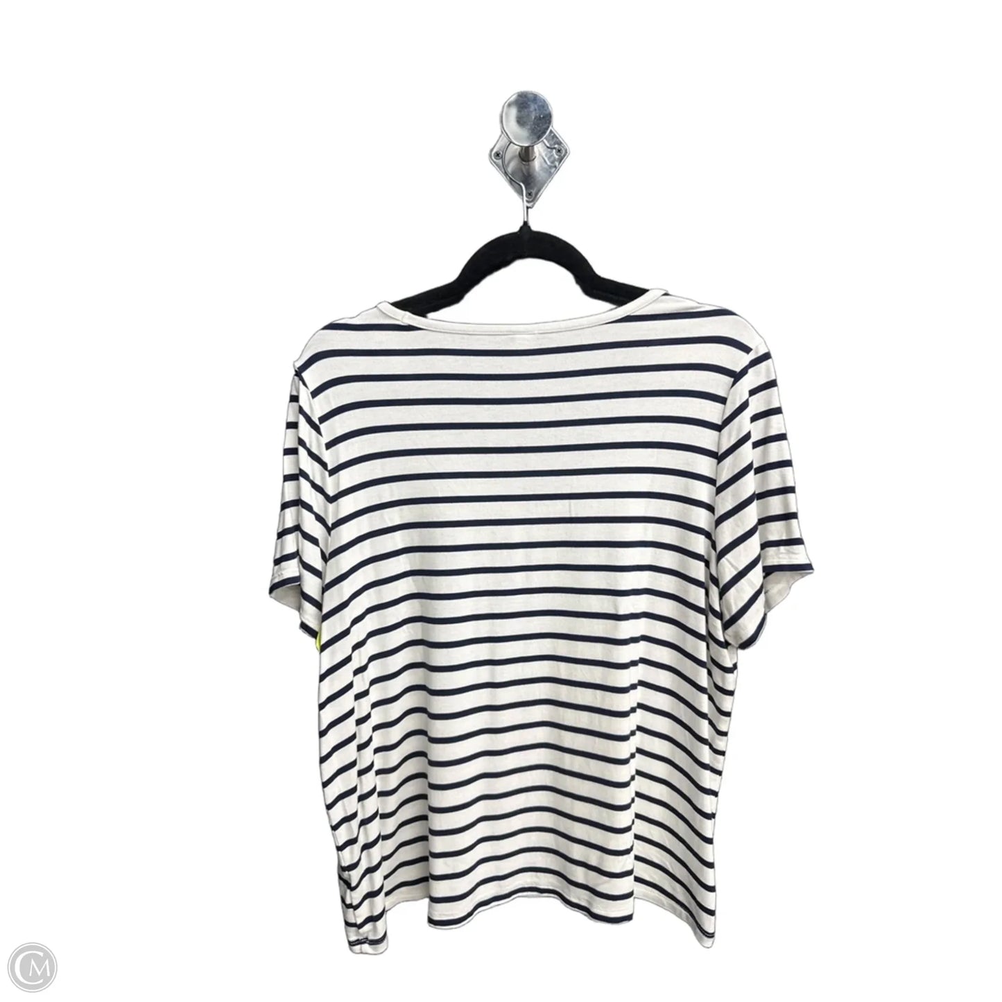 Top Short Sleeve Basic By Old Navy In Striped Pattern, Size: L